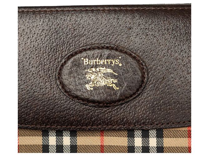 Clutch Burberry Beige Haymarket Check Canvas - vista 5