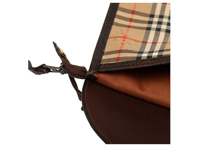 Clutch Burberry Beige Haymarket Check Canvas - vista 8