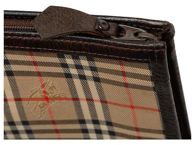 Clutch Burberry Beige Haymarket Check Canvas - vista 9