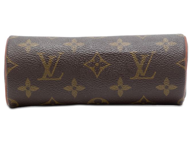 Louis Vuitton Brown Monogram Papillon Pochette Castaño - vista 3