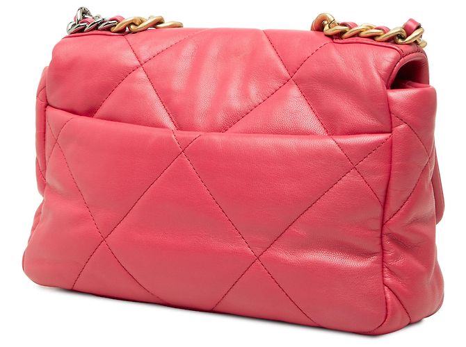 Chanel 19 Flap Medium aus rosa Lammleder Pink - Ansicht 2