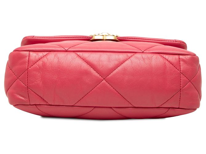 Chanel 19 Flap Medium aus rosa Lammleder Pink - Ansicht 3