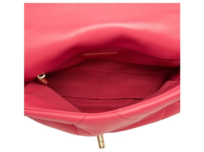 Chanel 19 Flap Medium aus rosa Lammleder Pink - Ansicht 4
