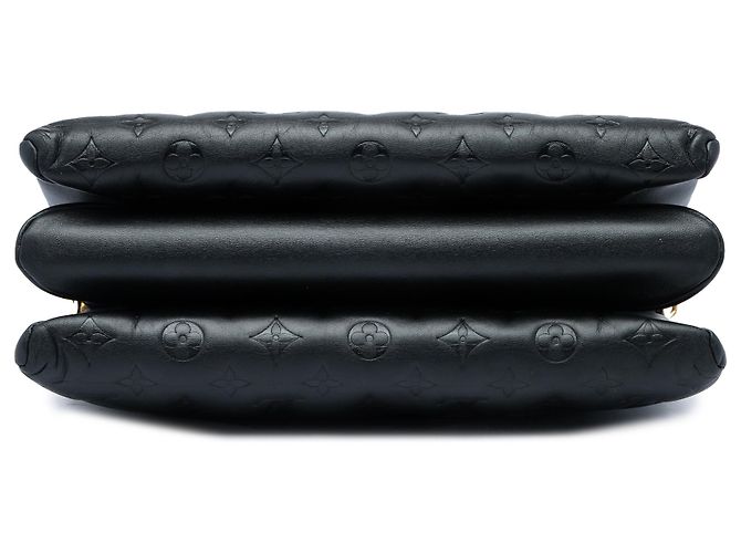 Louis Vuitton Coussin MM aus schwarzem gestepptem Lammleder mit geprägtem Monogramm - Ansicht 3