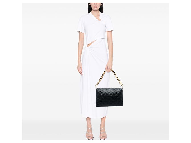 Louis Vuitton Coussin MM aus schwarzem gestepptem Lammleder mit geprägtem Monogramm - Ansicht 5