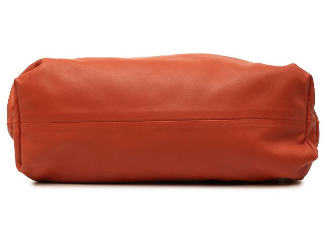 Bottega Veneta Pouch in nappa arancione con catena - vista 3