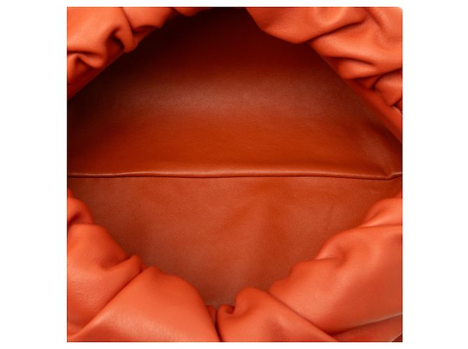 Bottega Veneta Pouch in nappa arancione con catena - vista 4