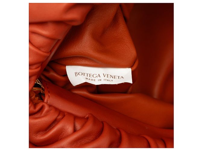 Bottega Veneta Pouch in nappa arancione con catena - vista 5