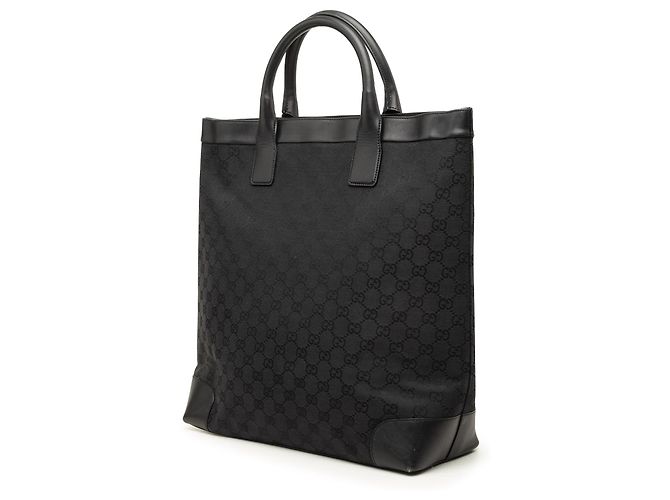 Gucci Tote aus schwarzem GG Canvas - Ansicht 2