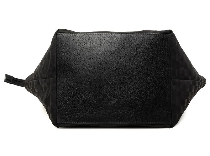 Tote Gucci in tela GG nera con banda Web Nero - vista 3