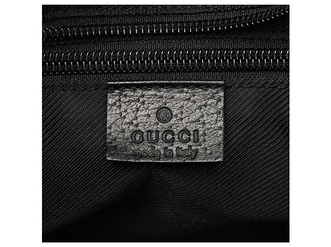 Tote Gucci in tela GG nera con banda Web Nero - vista 5
