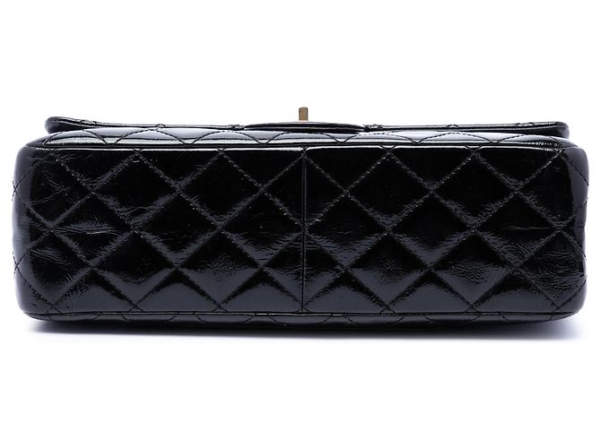 Chanel Black Quilted Patent Reissue 2.55 Double Flap 227 Schwarz - Ansicht 3