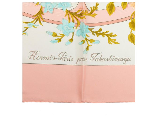 Hermès Pink Romantique para Takashimaya Pañuelo de seda 90 Rosa - vista 3