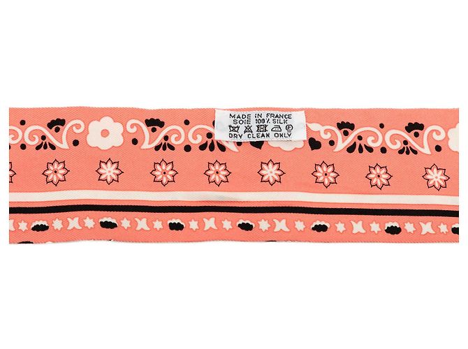 Lenço de seda Twilly Hermès Pink Peuple du Vent Rosa - vista 3