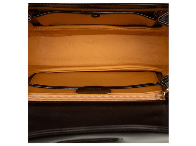 Gucci Brown Small Calfskin Bamboo Night Marrone Marrone scuro - vista 4