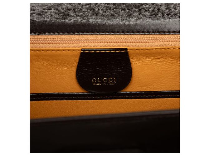 Gucci Brown Small Calfskin Bamboo Night Marrone Marrone scuro - vista 5