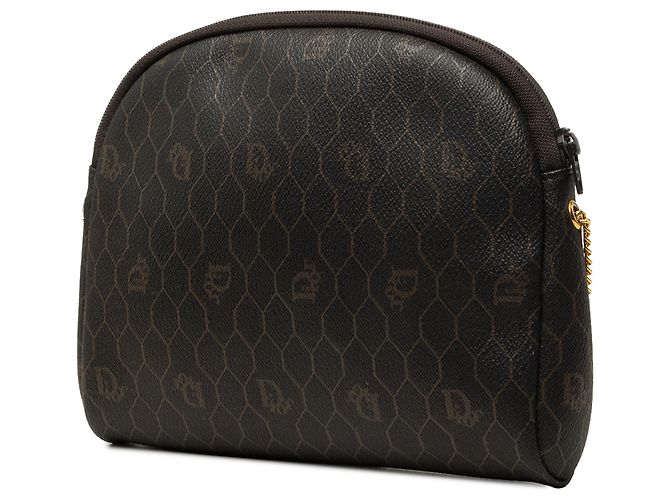 Borsa a tracolla Dior in tela rivestita Honeycomb nera con catena Nero - vista 2