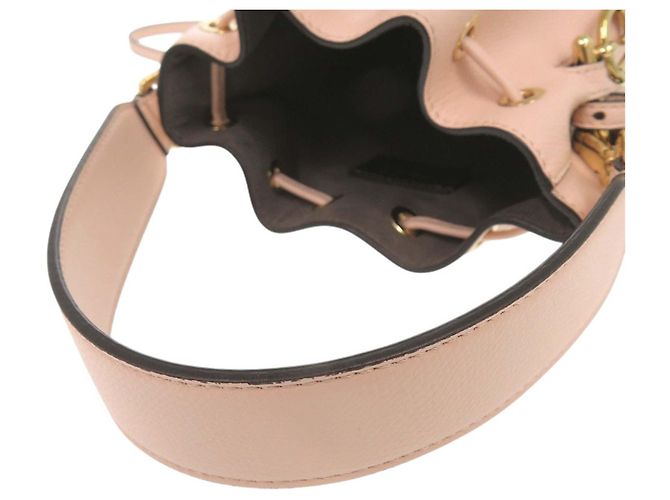 Borsa secchiello Fendi Mon Tresor Mini in pelle di vitello rosa - vista 14