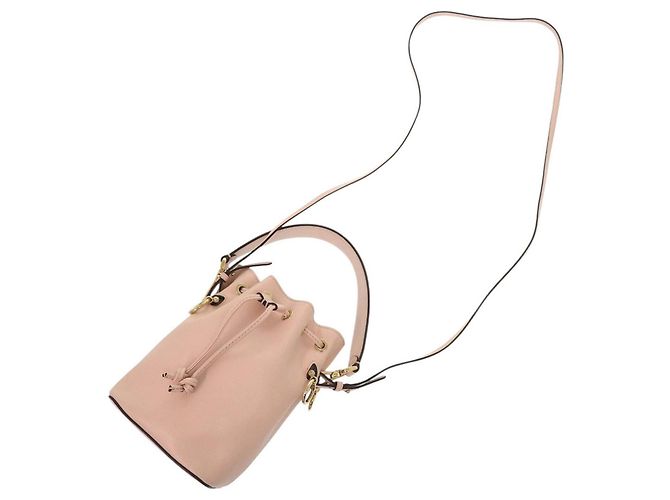 Borsa secchiello Fendi Mon Tresor Mini in pelle di vitello rosa - vista 15