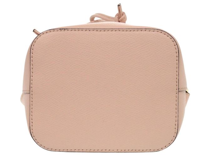 Borsa secchiello Fendi Mon Tresor Mini in pelle di vitello rosa - vista 3