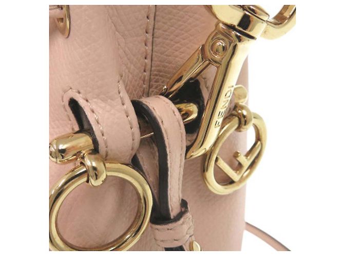 Borsa secchiello Fendi Mon Tresor Mini in pelle di vitello rosa - vista 8