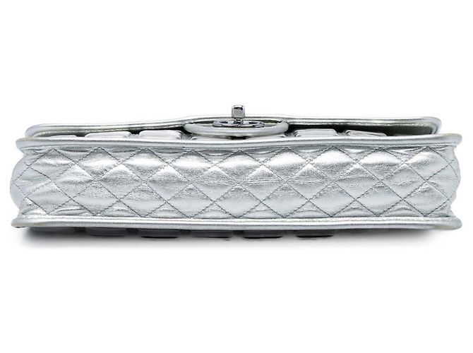 Chanel Silver CC Vinyl Ice Cube Flap Argenté - vue 3