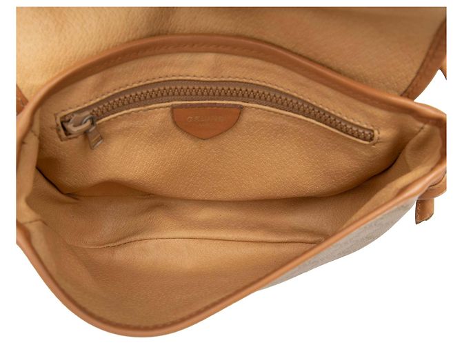 Céline Borsa a tracolla Celine Beige Macadam in tela rivestita - vista 4