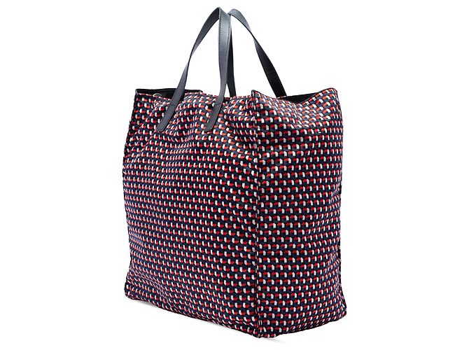 Saffiano Prada Red Tessuto Stampato Octagon Handtasche Rot - Ansicht 2