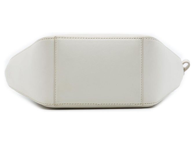 LOEWE Mini Bolsa Hobo Hammock em couro branco Fora de branco - vista 3