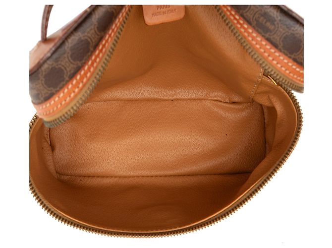 Céline Bolsa de Maquilhagem Celine Brown Macadam Coated Canvas Marrom - vista 4