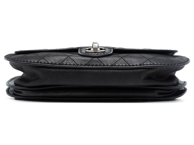 Chanel Black Quilted Calfskin Coco Twin Flap Nero - vista 3