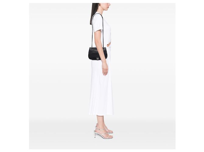 Chanel Black Quilted Calfskin Coco Twin Flap Nero - vista 6