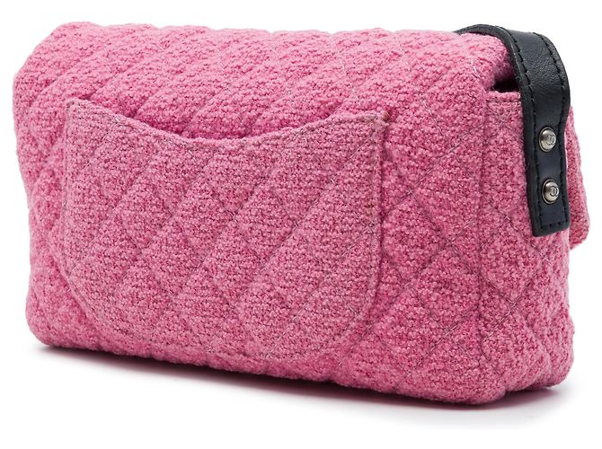 Chanel Pink Small Quilted Tweed Reissue 2.55 Easy Messenger Flap - vista 2