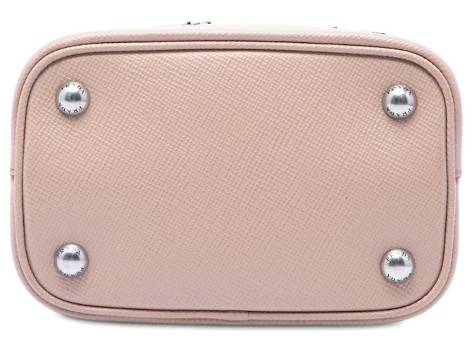 Borsa Satchel Prada Brown Small Saffiano Cuir Smalto Panier Marrone Carne - vista 3