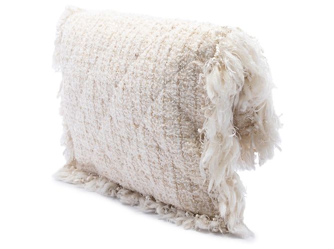 Clutch Chanel Brown Paris Cosmopolite in Tweed con Frange Marrone Beige - vista 2