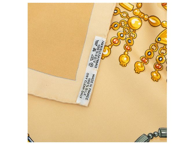Lenço de seda Hermès Beige Parures des Sables 90 Bege - vista 5