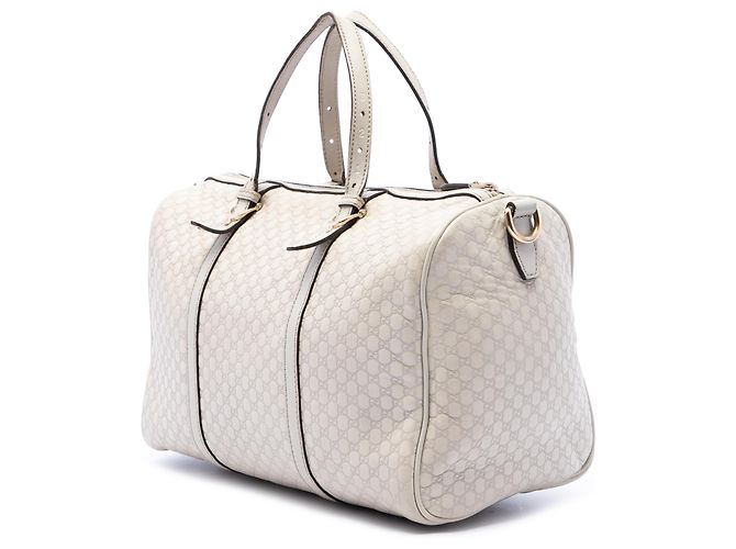 Gucci Nice Boston Bag White Microguccissima Weiß Roh - Ansicht 2
