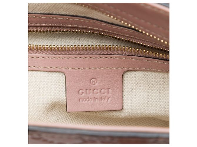 Borsa Satchel Gucci Bree Small Guccissima Rosa - vista 5