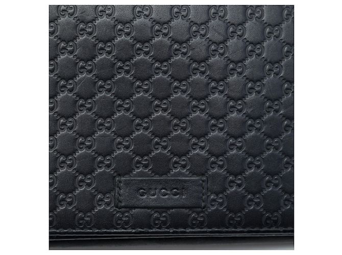 Gucci Black Microguccissima Wallet on Strap Schwarz - Ansicht 5