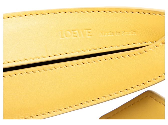 LOEWE Borsa Luna Hobo Piccola in Pelle Gialla Anagram Giallo - vista 5