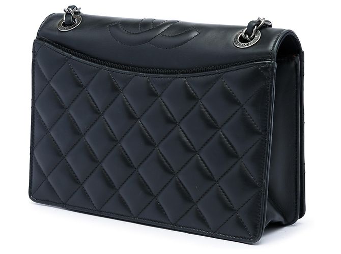Chanel Black Medium Quilted Lambskin Ballerine Flap Nero - vista 2