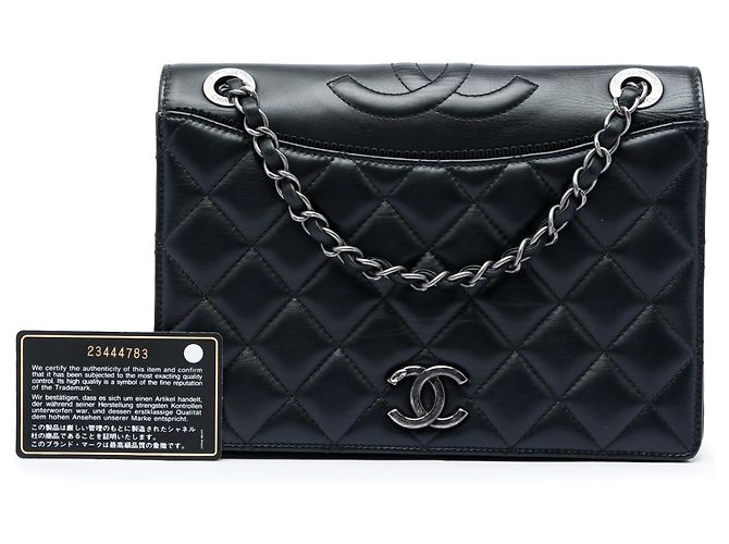 Chanel Black Medium Quilted Lambskin Ballerine Flap Nero - vista 7
