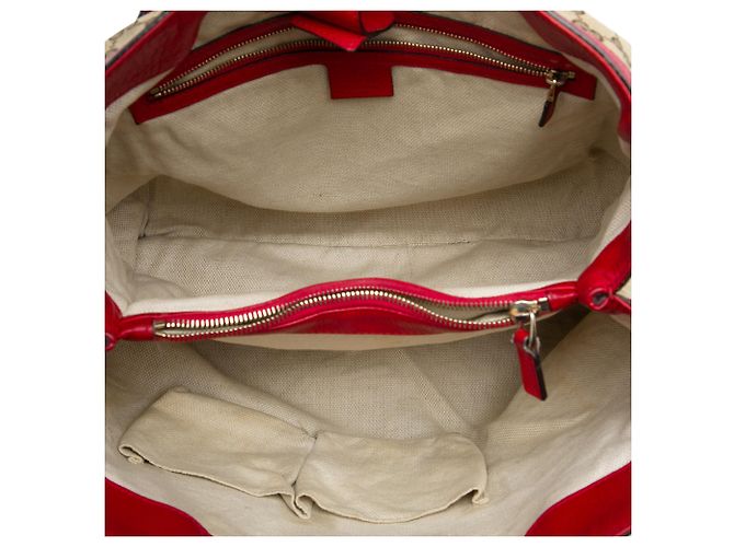 Gucci Diana Tote em lona GG bege e bambu - vista 4