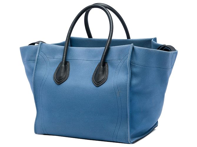 Céline Celine Blue Medium Denim Phantom Luggage Tote - vista 2