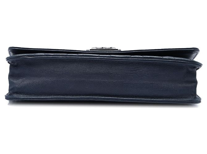 Chanel Blue Quilted Lambskin Boy Wallet On Chain Blu navy - vista 3