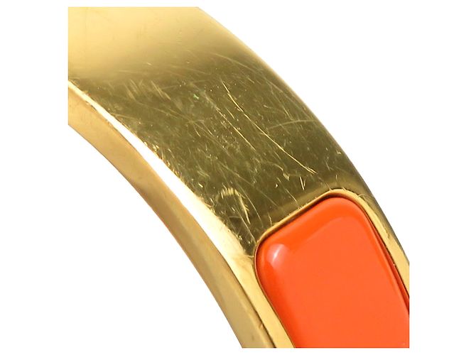 Pulsera Clic H PM de esmalte naranja Hermès Narrow - vista 8