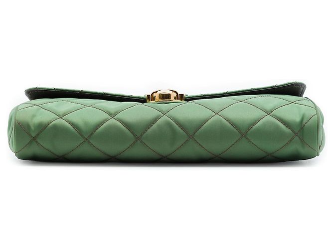 Prada Bolso Bandolera de Tessuto Verde Impuntu con Cadena - vista 3