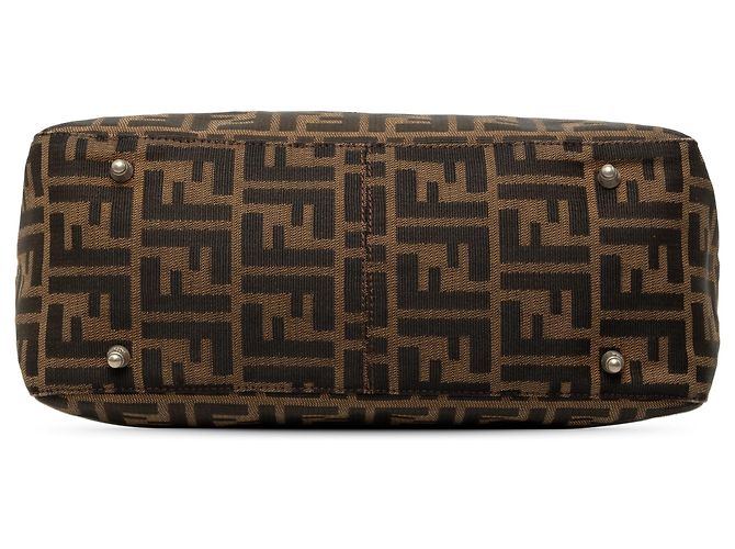 Fendi Twins Small Shopper aus Zucca-Canvas in Braun - Ansicht 3