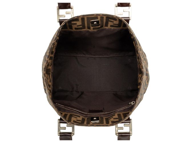 Fendi Twins Small Shopper aus Zucca-Canvas in Braun - Ansicht 4