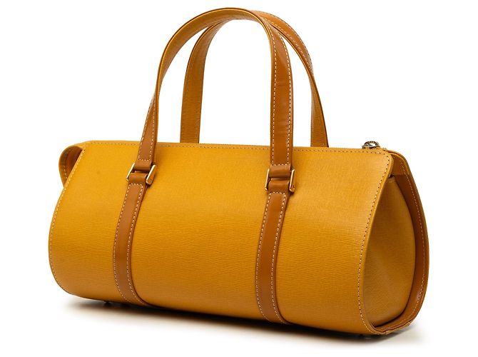 Borsa a mano Burberry in pelle gialla Giallo Senape - vista 2